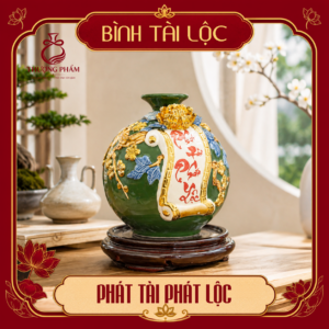 Bình tài lộc thếp vàng Phát Tài Phát Lộc