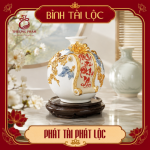 Bình tài lộc thếp vàng Phát Tài Phát Lộc