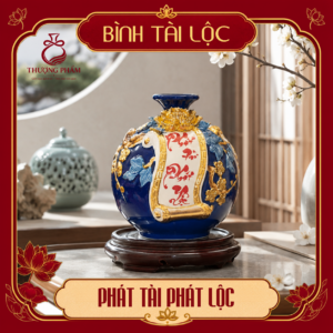 Bình tài lộc thếp vàng Phát Tài Phát Lộc