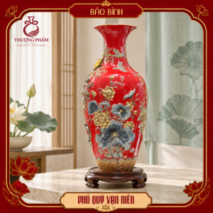 Bảo bình vẽ vàng Phú Quý Vạn Niên H100