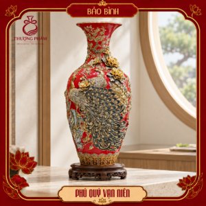Bảo bình vẽ vàng Phú Quý Vạn Niên H100