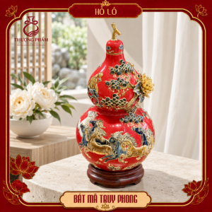 Hồ lô tài lộc vẽ vàng Bát Mã Truy Phong H45