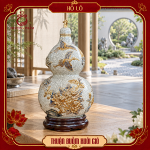 Hồ lô tài lộc vẽ vàng Thuận Buồm Xuôi Gió H45