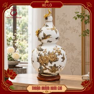 Hồ lô tài lộc vẽ vàng Thuận Buồm Xuôi Gió H65