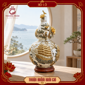 Hồ lô tài lộc vẽ vàng Thuận Buồm Xuôi Gió H65