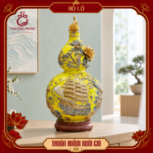 Hồ lô tài lộc vẽ vàng Thuận Buồm Xuôi Gió H65