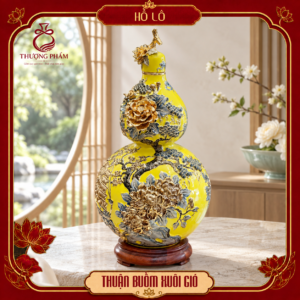Hồ lô tài lộc vẽ vàng Thuận Buồm Xuôi Gió H65