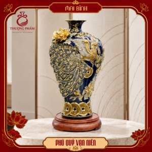 Mai bình tích lộc vẽ vàng Phú Quý Vạn Niên H48