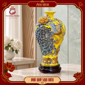 Mai bình tích lộc vẽ vàng Phú Quý Vạn Niên H48