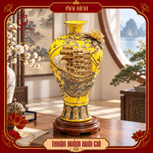 Mai bình tích lộc vẽ vàng Thuận Buồm Xuôi Gió H48
