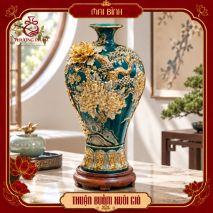 Mai bình tích lộc vẽ vàng Thuận Buồm Xuôi Gió H48