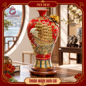 Mai bình tích lộc vẽ vàng Thuận Buồm Xuôi Gió H48