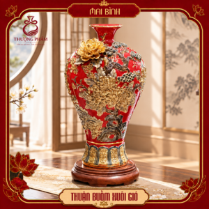Mai bình tích lộc vẽ vàng Thuận Buồm Xuôi Gió H48