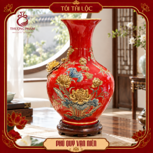 Tỏi tài lộc vẽ vàng Phú Quý Vạn Niên H62 dáng loe