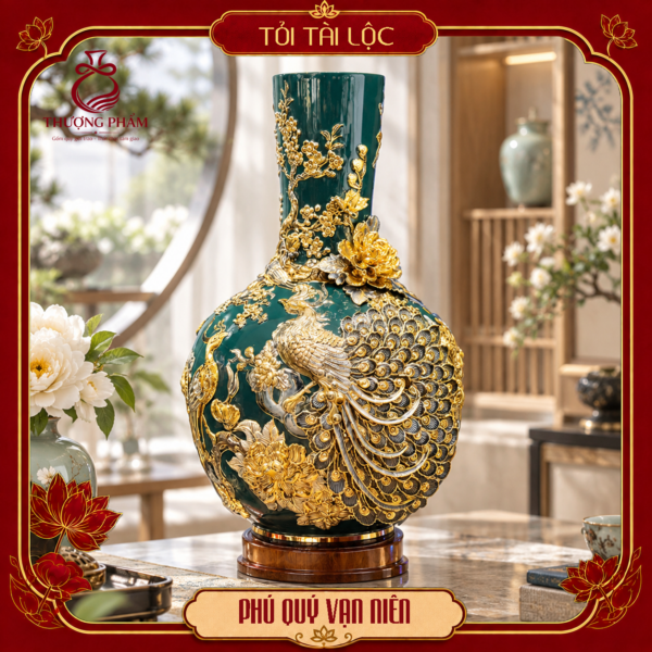 Tỏi tài lộc vẽ vàng Phú Quý Vạn Niên H68 dáng thẳng