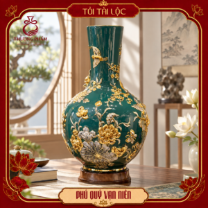 Tỏi tài lộc vẽ vàng Phú Quý Vạn Niên H68 dáng thẳng