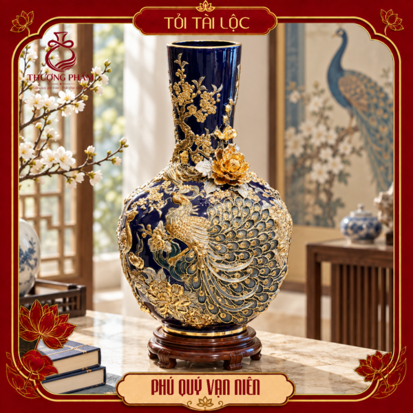 Tỏi tài lộc vẽ vàng Phú Quý Vạn Niên H68 dáng thẳng